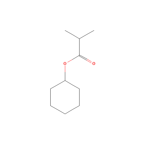 CYCLOHEXYL ISOBUTYRATE (CAS: 1129-47-1) - Chemical Structure and Molecular Formula 
