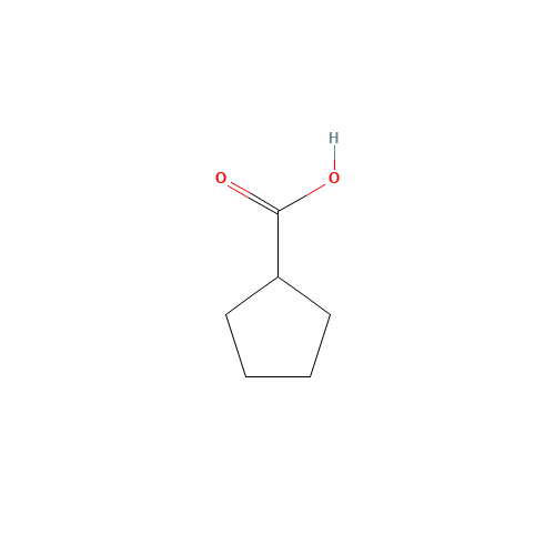 Cyclopentanecarboxylic acid (CAS: 3400-45-1) - Chemical Structure and Molecular Formula 