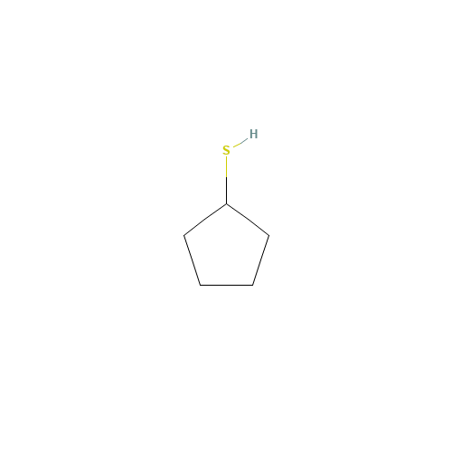 CYCLOPENTANETHIOL (CAS: 1679-07-8) - Chemical Structure and Molecular Formula 