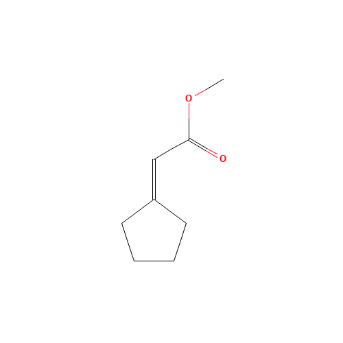 Cyclopentylideneacetic acid methyl ester (CAS: 40203-73-4) - Chemical Structure and Molecular Formula 