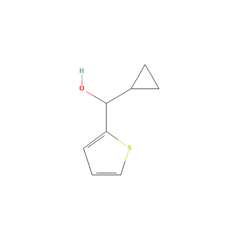 alpha-cyclopropylthiophene-2-methanol (CAS: 60942-21-4) - Chemical Structure and Molecular Formula 
