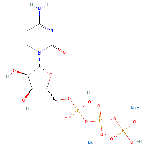 Cytidine 5'-triphosphate disodium salt (CAS: 36051-68-0) - Chemical Structure and Molecular Formula 
