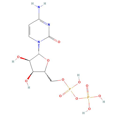 Cytidine 5-pyrophosphate (CAS: 63-38-7) - Chemical Structure and Molecular Formula 
