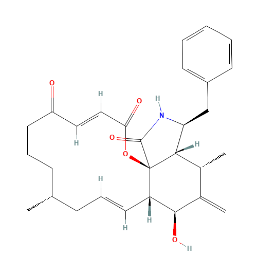 CYTOCHALASIN A (CAS: 14110-64-6) - Chemical Structure and Molecular Formula 