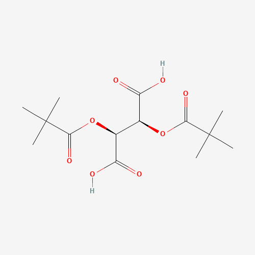 (+)-DIPIVALOYL-D-TARTARIC ACID (CAS: 100874-47-3) - Chemical Structure and Molecular Formula 