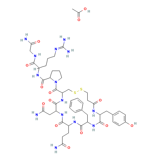 DESMOPRESSIN (CAS: 62288-83-9) - Chemical Structure and Molecular Formula 