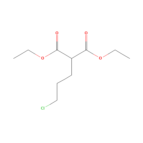 DIETHYL (3-CHLOROPROPYL)MALONATE (CAS: 18719-43-2) - Chemical Structure and Molecular Formula 