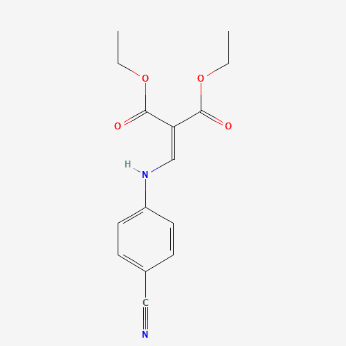 DIETHYL (4-CYANOPHENYLAMINO)METHYLENEMALONATE (CAS: 26832-90-6) - Chemical Structure and Molecular Formula 
