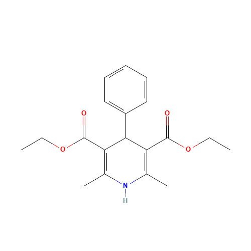 Diethyl2,6-dimethyl-4-phenyl-1,4-dihydropyridine-3,5-dicarboxylate (CAS: 1165-06-6) - Related Chemical Product
