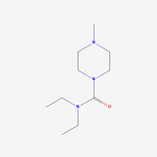 N,N-DIETHYL-4-METHYL-1-PIPERAZINECARBOXAMIDE (CAS: 90-89-1) - Chemical Structure and Molecular Formula 