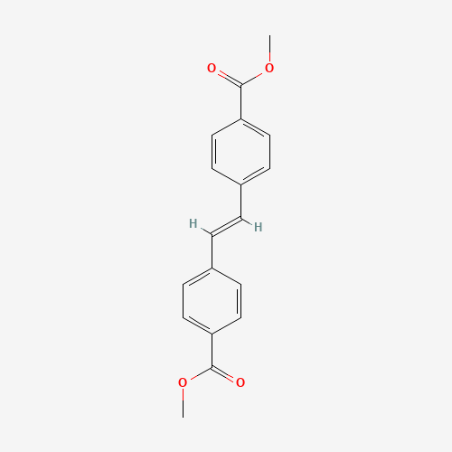 DIMETHYL TRANS-STILBENE-4,4'-DICARBOXYLATE (CAS: 34541-73-6) - Chemical Structure and Molecular Formula 