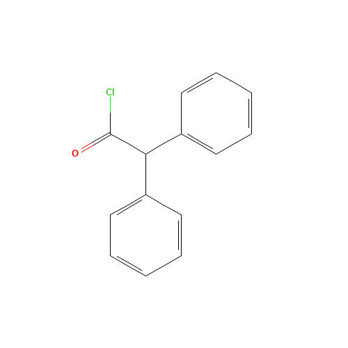 Diphenylacetyl chloride (CAS: 1871-76-7) - Chemical Structure and Molecular Formula 