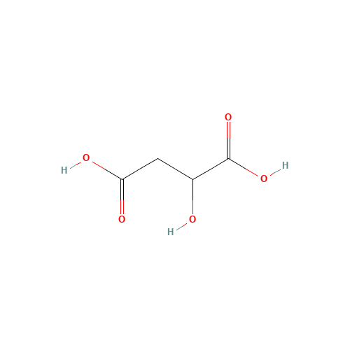 DL-Malic acid (CAS: 617-48-1) - Chemical Structure and Molecular Formula 