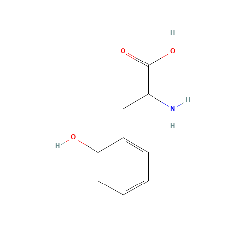 DL-O-TYROSINE (CAS: 2370-61-8) - Chemical Structure and Molecular Formula 