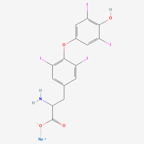 DL-THYROXINE SODIUM SALT (CAS: 1491-91-4) - Chemical Structure and Molecular Formula 