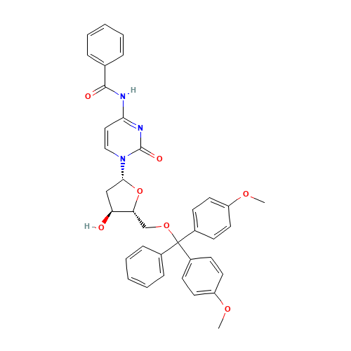 5'-O-Dimethoxytrityl-N-benzoyl-desoxycytidine (CAS: 67219-55-0) - Related Chemical Product