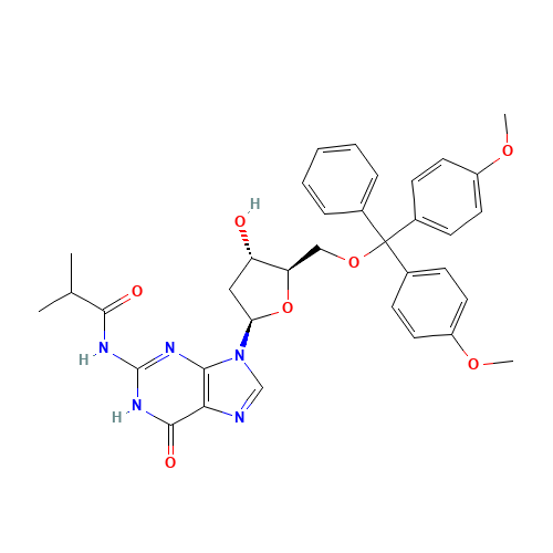 5'-O-Dimethoxytrityl-N-isobutyryl-deoxyguanosine (CAS: 68892-41-1) - Related Chemical Product