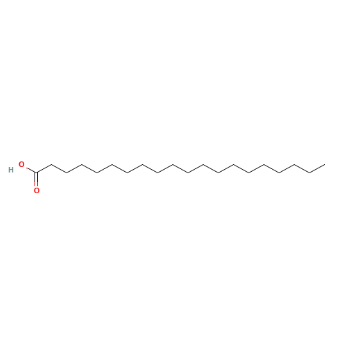 Eicosanoic acid (CAS: 506-30-9) - Chemical Structure and Molecular Formula 