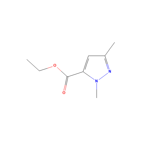 Ethyl 1,3-dimethylpyrazole-5-carboxylate (CAS: 5744-40-1) - Chemical Structure and Molecular Formula 