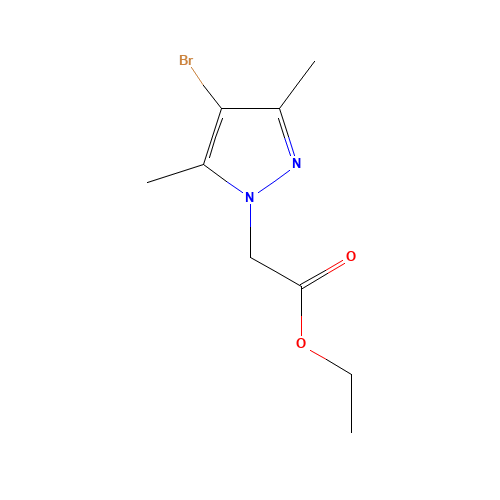 ETHYL 2-(4-BROMO-3,5-DIMETHYL-1H-PYRAZOL-1-YL)ACETATE (CAS: 175137-54-9) - Chemical Structure and Molecular Formula 