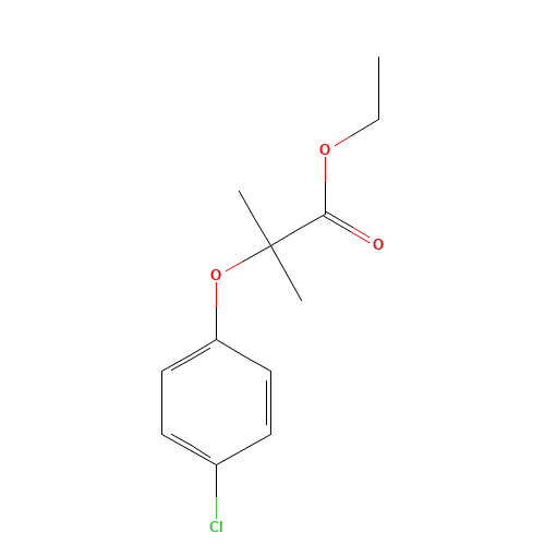 Clofibrate (CAS: 637-07-0) - Chemical Structure and Molecular Formula 