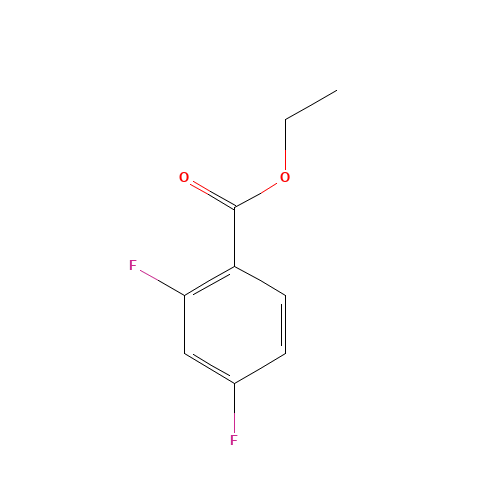 ETHYL 2,4-DIFLUOROBENZOATE (CAS: 108928-00-3) - Chemical Structure and Molecular Formula 
