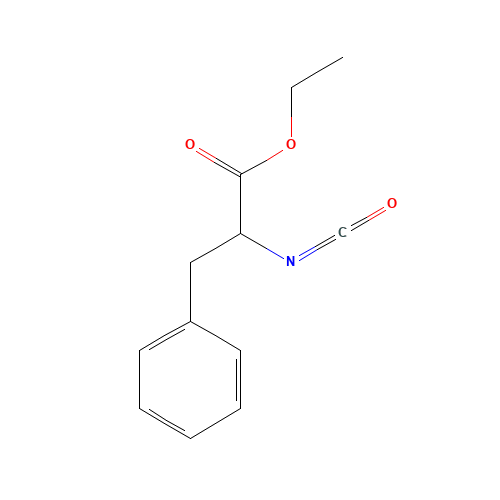 ETHYL 2-ISOCYANATO-3-PHENYLPROPIONATE (CAS: 87543-80-4) - Chemical Structure and Molecular Formula 