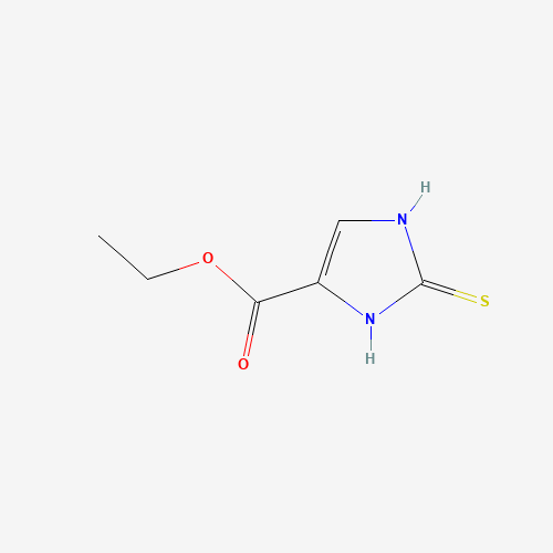 4-ETHOXYCARBONYLIMIDAZOLE-2-THIOL (CAS: 64038-64-8) - Chemical Structure and Molecular Formula 