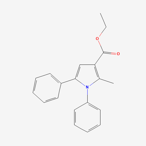 ETHYL 2-METHYL-1,5-DIPHENYLPYRROLE-3-CARBOXYLATE (CAS: 3652-61-7) - Chemical Structure and Molecular Formula 
