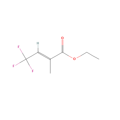 ETHYL 2-METHYL-4,4,4-TRIFLUOROCROTONATE (CAS: 128227-97-4) - Chemical Structure and Molecular Formula 