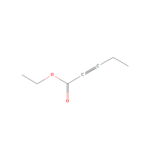 ETHYL 2-PENTYNOATE (CAS: 55314-57-3) - Chemical Structure and Molecular Formula 