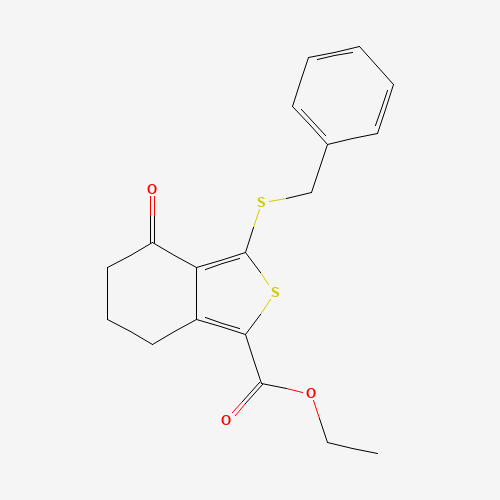 ETHYL 3-(BENZYLTHIO)-4-OXO-4,5,6,7-TETRAHYDROBENZO[C]THIOPHENE-1-CARBOXYLATE (CAS: 172516-35-7) - Related Chemical Product