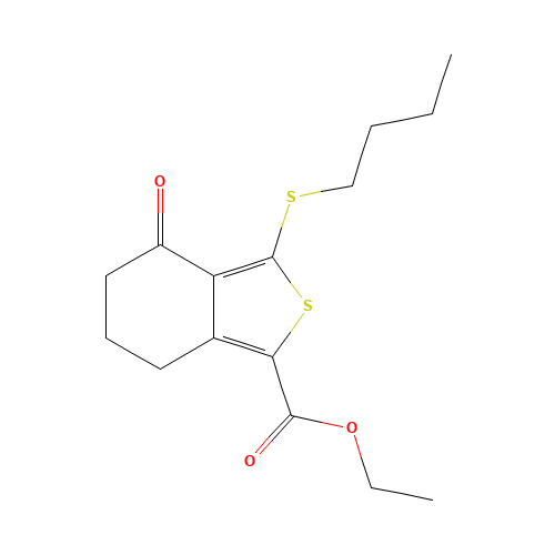 ETHYL 3-(BUTYLTHIO)-4-OXO-4,5,6,7-TETRAHYDROBENZO[C]THIOPHENE-1-CARBOXYLATE (CAS: 172516-33-5) - Related Chemical Product