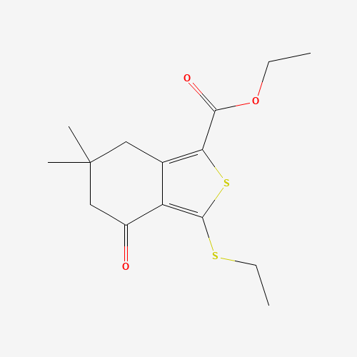 ETHYL 3-(ETHYLTHIO)-6,6-DIMETHYL-4-OXO-4,5,6,7-TETRAHYDROBENZO[C]THIOPHENE-1-CARBOXYLATE (CAS: 172516-43-7) - Related Chemical Product