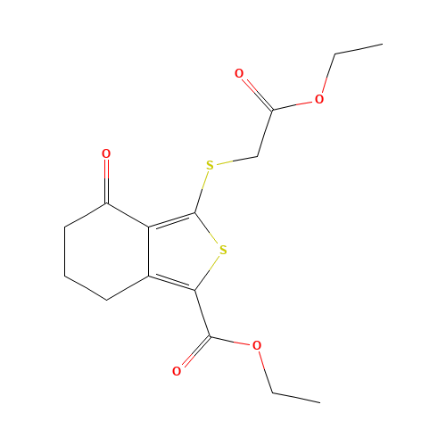 ETHYL 3-[(2-ETHOXY-2-OXOETHYL)THIO]-4-OXO-4,5,6,7-TETRAHYDROBENZO[C]THIOPHENE-1-CARBOXYLATE (CAS: 172516-34-6) - Related Chemical Product