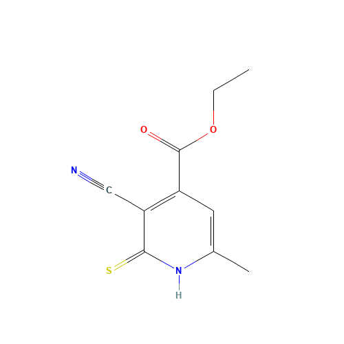 Ethyl 3-cyano-2-mercapto-6-methylisonicotinate (CAS: 56891-69-1) - Chemical Structure and Molecular Formula 