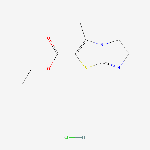 ETHYL 3-METHYL-5,6-DIHYDROIMIDAZO[2,1-B][1,3]THIAZOLE-2-CARBOXYLATE HYDROCHLORIDE (CAS: 34467-12-4) - Chemical Structure and Molecular Formula 