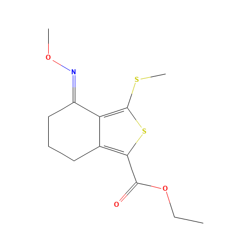 ETHYL 4-(METHOXYIMINO)-3-(METHYLTHIO)-4,5,6,7-TETRAHYDROBENZO[C]THIOPHENE-1-CARBOXYLATE (CAS: 172516-37-9) - Related Chemical Product