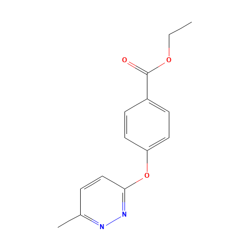 ETHYL 4-[(6-METHYL-3-PYRIDAZINYL)OXY]BENZOATE (CAS: 423768-61-0) - Chemical Structure and Molecular Formula 