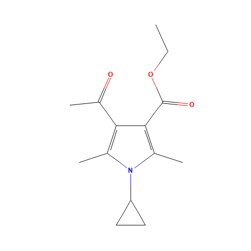 ETHYL 4-ACETYL-1-CYCLOPROPYL-2,5-DIMETHYL-1H-PYRROLE-3-CARBOXYLATE (CAS: 423768-51-8) - Related Chemical Product