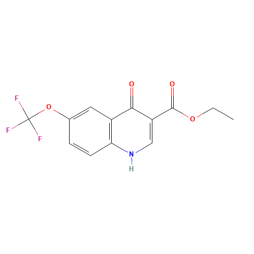 ETHYL 4-HYDROXY-6-(TRIFLUOROMETHOXY)QUINOLINE-3-CARBOXYLATE (CAS: 175203-85-7) - Chemical Structure and Molecular Formula 