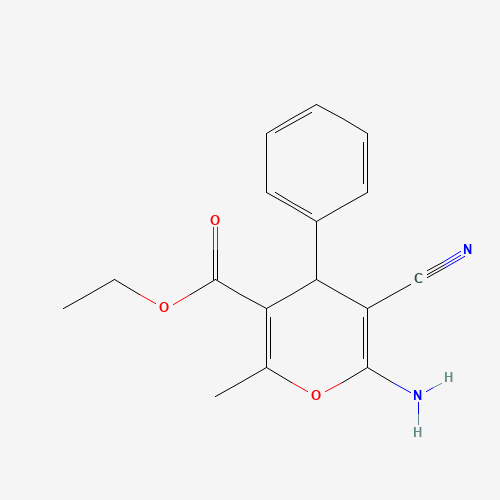ETHYL 6-AMINO-5-CYANO-2-METHYL-4-PHENYL-4H-PYRAN-3-CARBOXYLATE (CAS: 72568-47-9) - Related Chemical Product