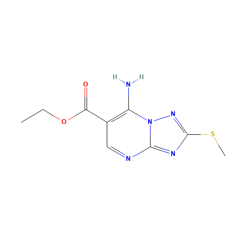 ETHYL 7-AMINO-2-(METHYLTHIO)[1,2,4]TRIAZOLO[1,5-A]PYRIMIDINE-6-CARBOXYLATE (CAS: 90559-98-1) - Related Chemical Product
