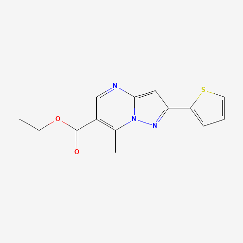 ETHYL 7-METHYL-2-(2-THIENYL)PYRAZOLO[1,5-A]PYRIMIDINE-6-CARBOXYLATE (CAS: 162286-69-3) - Related Chemical Product