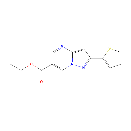 ETHYL 7-METHYL-2-(2-THIENYL)PYRAZOLO[1,5-A]PYRIMIDINE-6-CARBOXYLATE (CAS: 162286-69-3) - Related Chemical Product