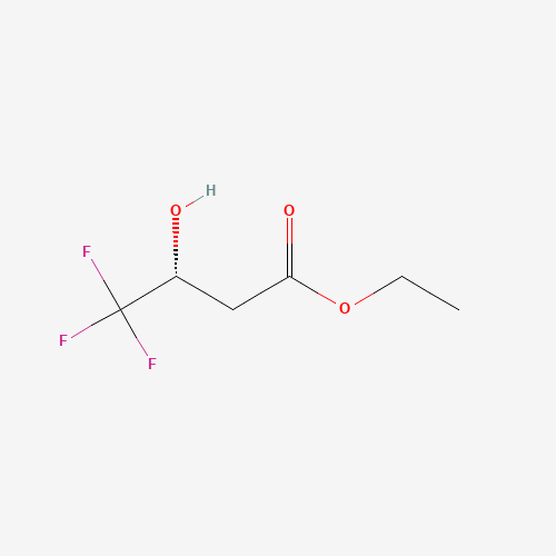 ETHYL (R)-4,4,4-TRIFLUORO-3-HYDROXYBUTYRATE (CAS: 85571-85-3) - Chemical Structure and Molecular Formula 