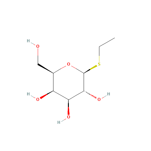 ETHYL-BETA-D-THIOGALACTOPYRANOSIDE (CAS: 56245-60-4) - Chemical Structure and Molecular Formula 