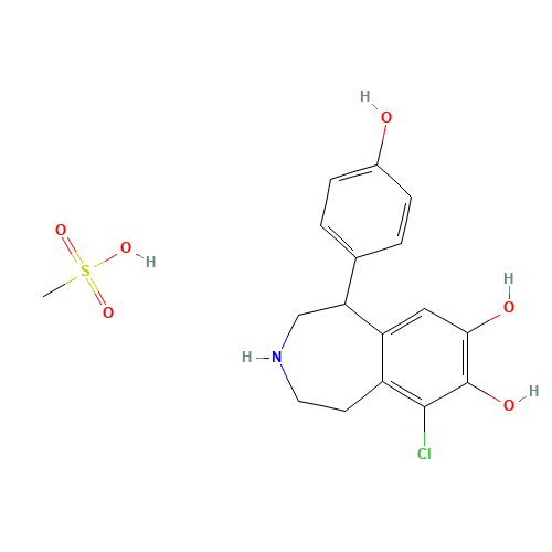 8-Chloro-2-(4-hydroxyphenyl)-4-azabicyclo[5.4.0]undeca-7,9,11-triene-9,10-diol methanesulphonate (CAS: 67227-57-0) - Related Chemical Product