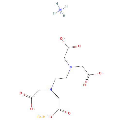 Ferric ammonium EDTA (CAS: 21265-50-9) - Chemical Structure and Molecular Formula 