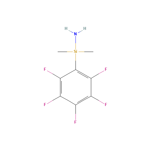 AMINODIMETHYLPENTAFLUOROPHENYLSILANE (CAS: 55804-98-3) - Chemical Structure and Molecular Formula 